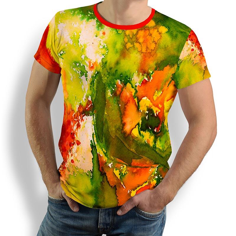 POPPYFLOPPY - red green T Shirt - 100 % cotton - GERMENS artfashion - 8 sizes S-5XL