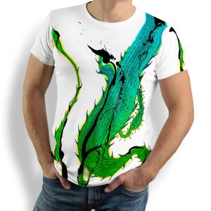 STACHELHAUT CACTUS - Weiß grünes T-Shirt - 100...