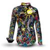 LETS BE CRAZY TONIGHT - crazy colourful blouse - GERMENS artfashion - 100 % cotton - very good fit - artist design - 99 pieces limited - 6 sizes from XS - XXL - Made in Germany