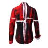 WHITE CROSS - Red white blouse - GERMENS artfashion - 100 % cotton - very good fit - artist design - 99 pieces limited - 6 sizes from XS - XXL - Made in Germany