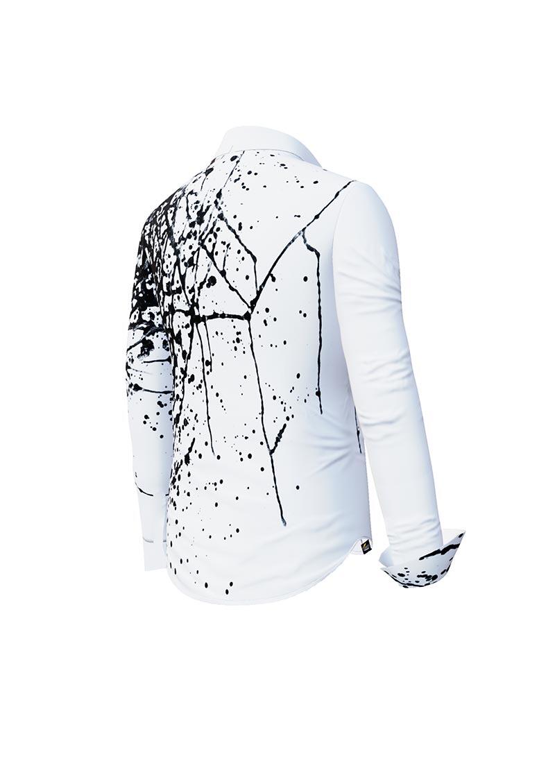  SCHWARMABWEICHLER WEISS - Black and white blouse - GERMENS