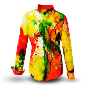 POPPYFLOPPY - red green blouse - GERMENS artfashion - 100...