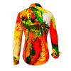POPPYFLOPPY - rot grüne Bluse - GERMENS artfashion - 100 % Baumwolle - sehr gute Passform - Künstlerdesign - 99 Stück limitiert - 6 Größen von XS - XXL - Made in Germany