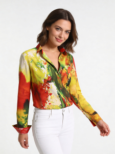 Unique blouse for women - POPPYFLOPPY - 100% cotton - GERMENS artfashion - Sizes XS to 3XL