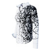 SCHWARMABWEICHLER WEISS - Black and white blouse - GERMENS
