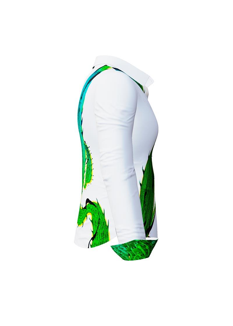 STACHELHAUT CACTUS - White Green Blouse - GERMENS