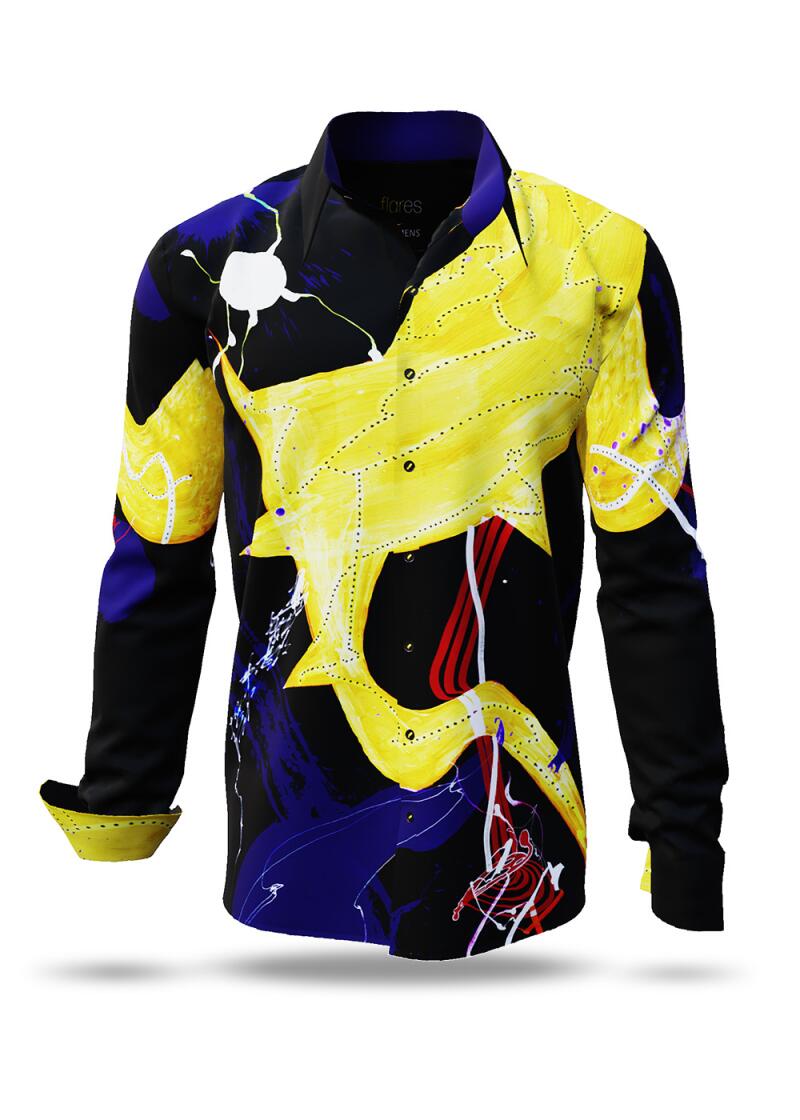 FLARES - colourful long-sleeved shirt - GERMENS artfashion - Unusual long sleeve shirt in 10 sizes - Made in Germany