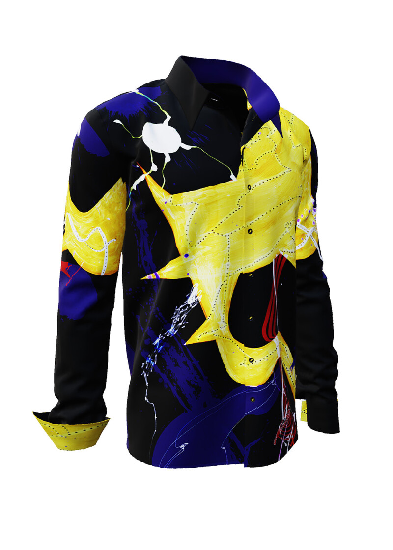 FLARES - buntes Langarmhemd - GERMENS artfashion - Auergewhnliches Baumwollhemd in 10 Gren - Made in Germany