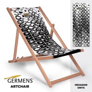 HEXAGON ONYX - The black and white deck chair - GERMENS