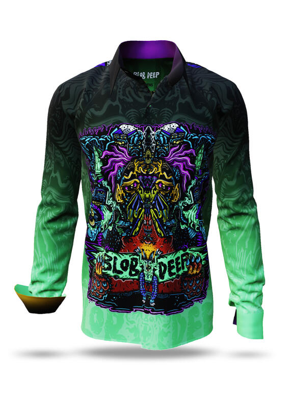 Discover colorful button up shirts for men BLOB DEEP - 100% cotton