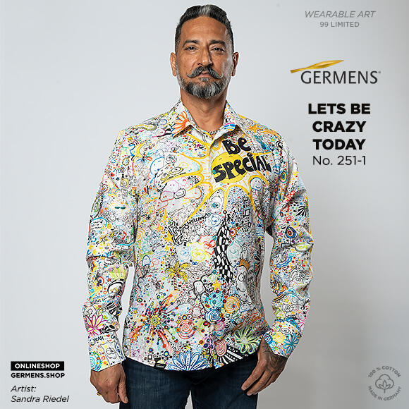 LETS BE CRAZY TODAY - crazy long sleeve shirt - GERMENS artfashion - Unusual long sleeve shirt in 10 sizes - Made in Germany