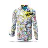 Discover Button Up Shirt LETS BE CRAZY TODAY - 100 % co
