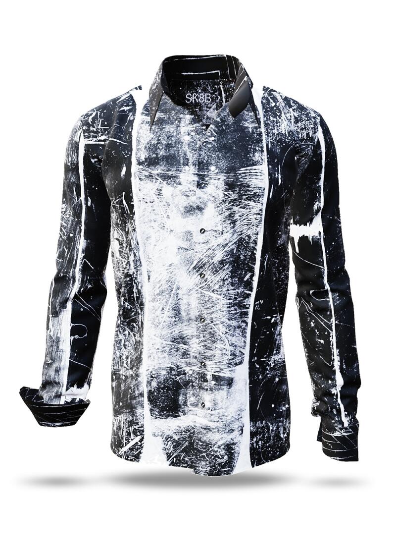 SK8B - Black and white artist men´s shirt - GERMENS