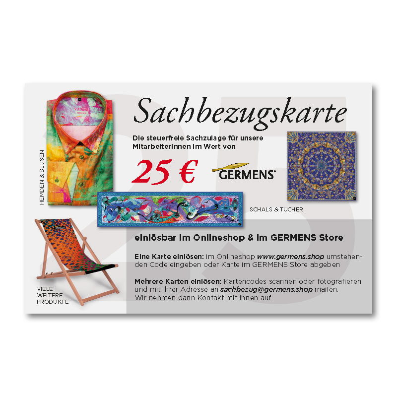 Sachbezugskarte 25 Euro - Mitarbeiterbonus