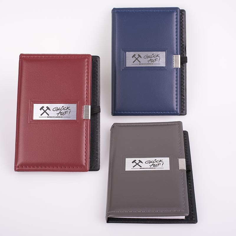 3er Set Notizbücher mit Klebezetteln Glück Auf!