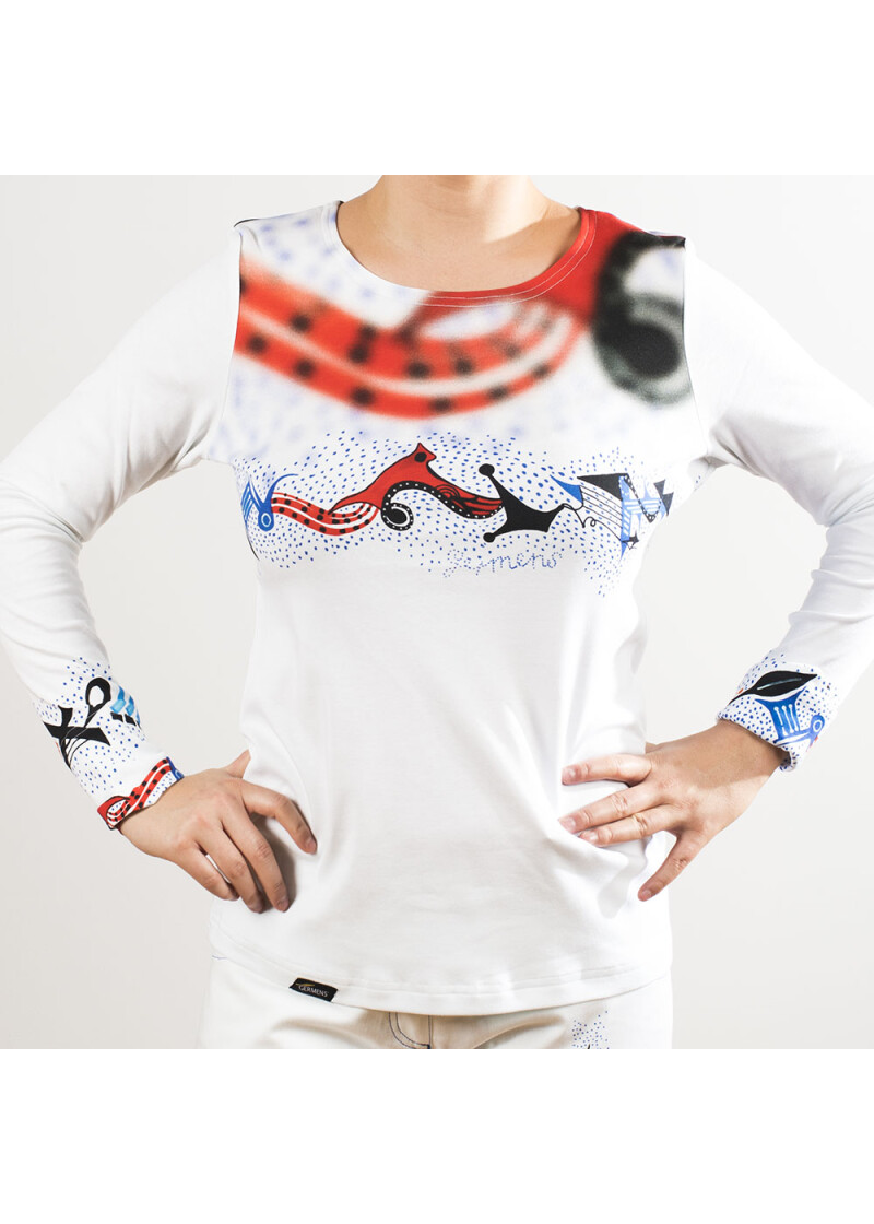 PINITIKI - Buntes Damen Langarm-Tshirt