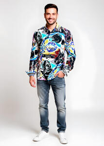 Entdecke bunte Hemden Herren NIGHTMAN - 100 % Baumwolle