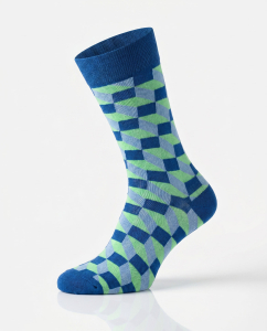 GRAY RHOMBUS - colorful socks - Unisex
