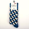 BLUE WHITE BLACK RHOMBUS - Bunte Socken - Unisex