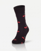 DU BIST EINE KIRSCHE - Black sock with red cherries - Unisex Size 41-45