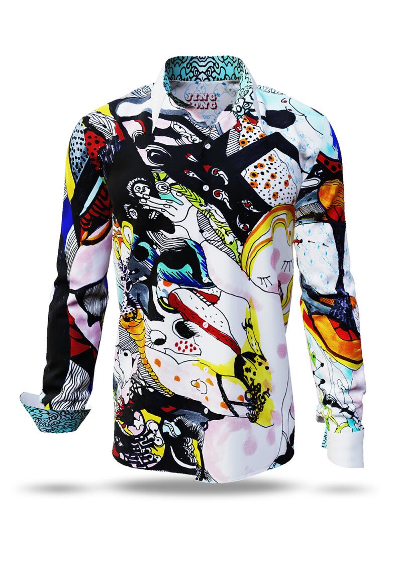 Entdecke bunte Hemden Herren JING JONG - 100 % Baumwolle