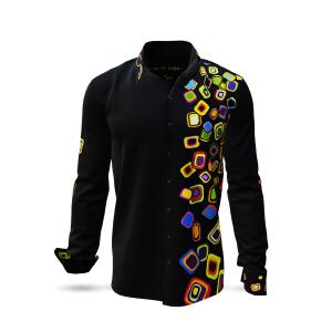 RAINY NIGHT- Black colorful long sleeve shirt - GERMENS...