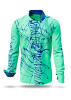 Entdecke bunte Hemden Herren DENADA MINT - 100 % BW