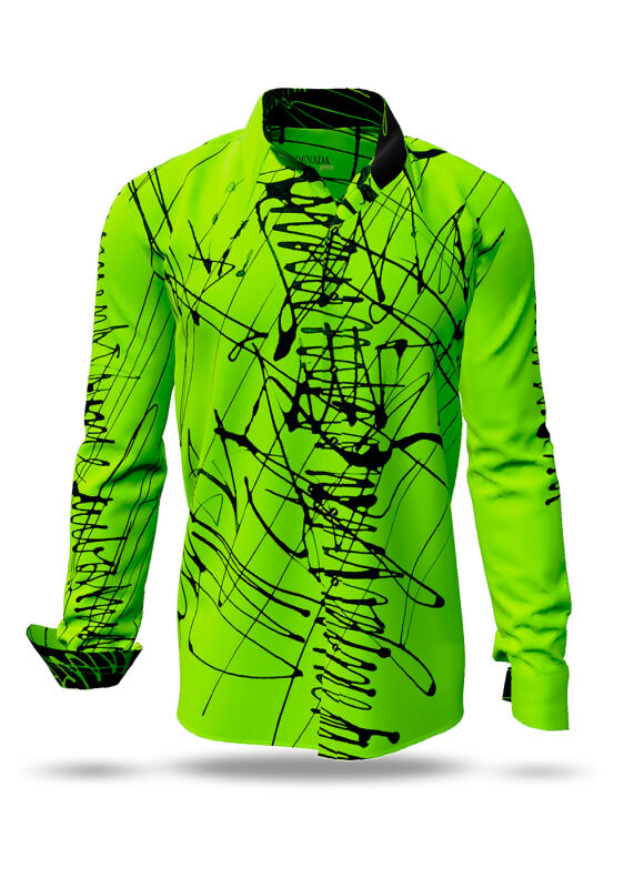 Entdecke bunte Hemden Herren DENADA GREEN - 100 % Baumwolle