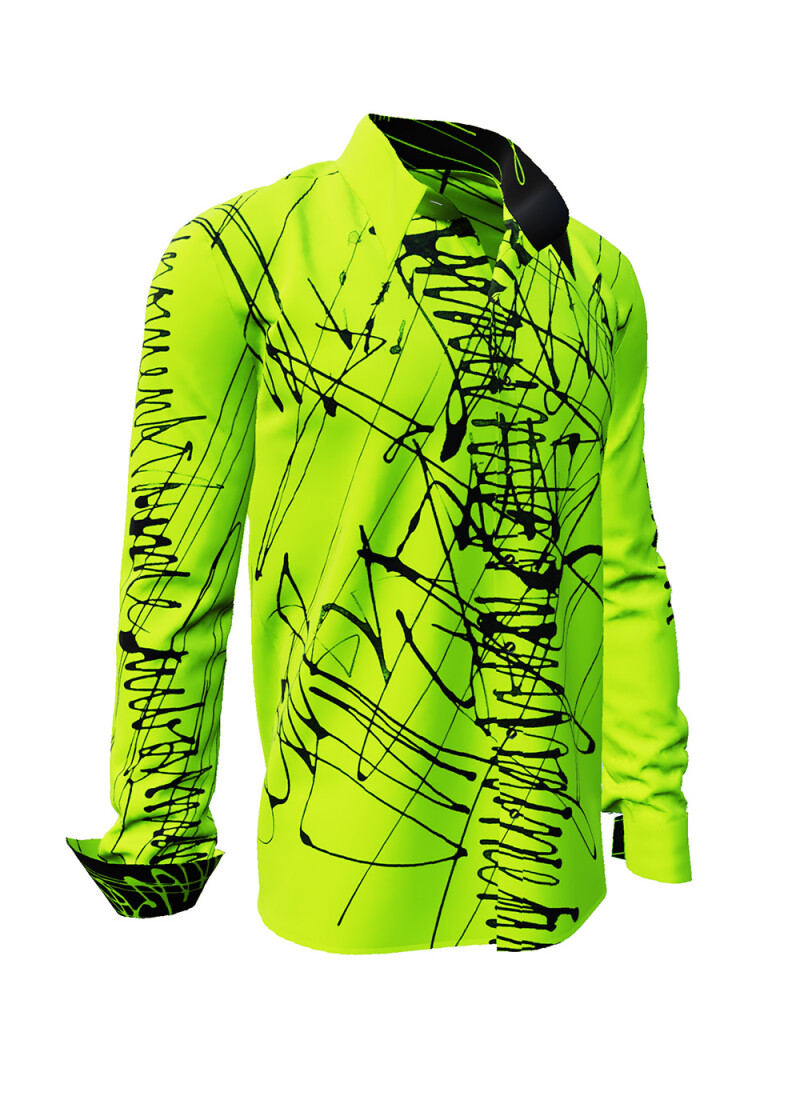 DENADA GREEN - Grn schwarzes Hemd - GERMENS