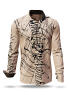 Entdecke bunte Hemden Herren DENADA BEIGE - 100 % BW