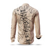 Entdecke bunte Hemden Herren DENADA BEIGE - 100 % BW