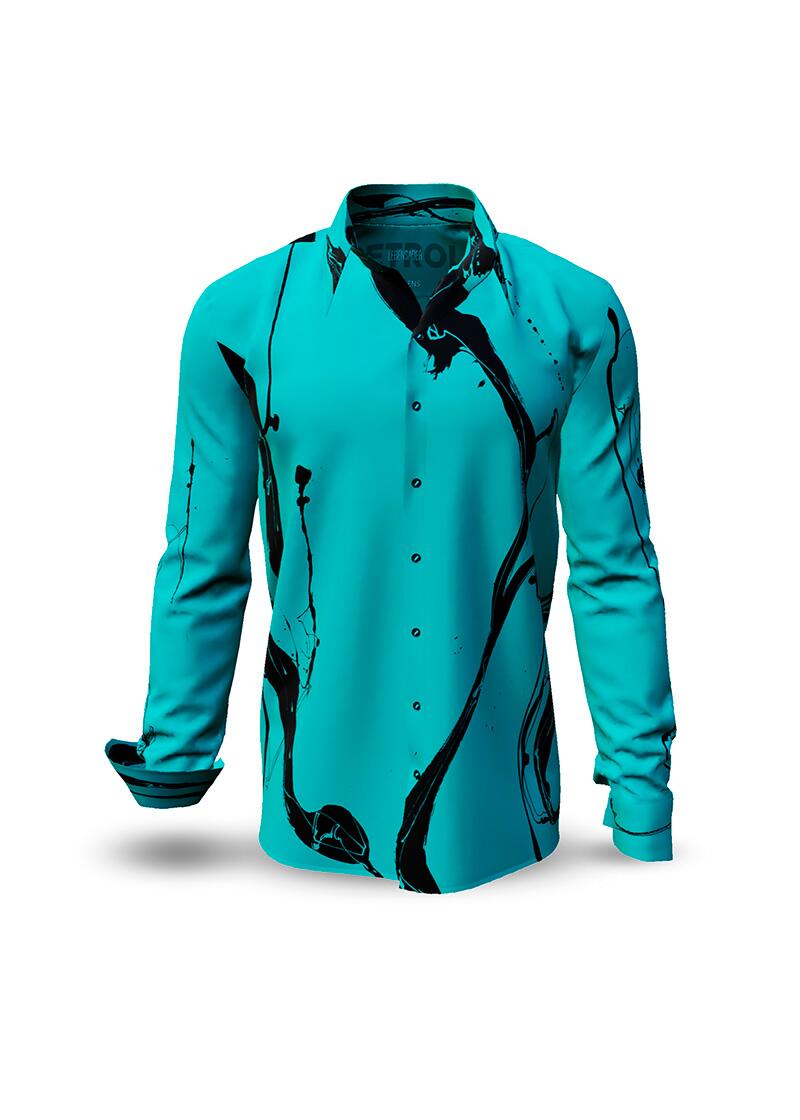 LEBENSADER PETROL - dark green-blue shirt - GERMENS