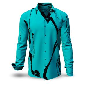 LEBENSADER PETROL - dark green-blue shirt - GERMENS