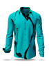Discover colorful button up shirts for men LEBENSADER PETROL - 100% cotton
