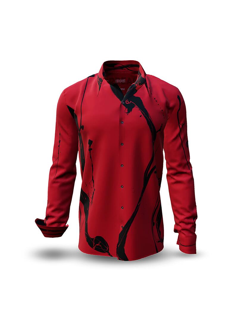 Discover Button Up Shirt LEBENSADER PURPUR - 100 % co