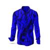 DORNENPRINZ INDIGO - Blue shirt with black drawings - GERMENS