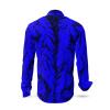 DORNENPRINZ INDIGO - Blue shirt with black drawings - GERMENS