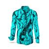 DORNENPRINZ CYAN - Cyan shirt with black drawings - GERMENS