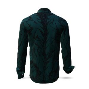 DORNENPRINZ WALD - Green shirt with black drawings - GERMENS