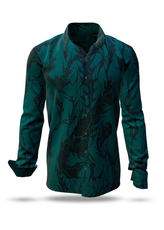 Discover colorful button up shirts for men DORNENPRINZ WALD - 100% cotton