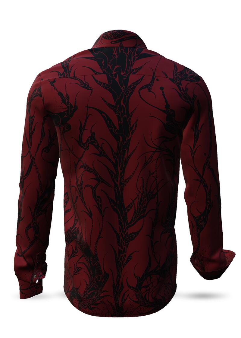 DORNENPRINZ OXYD - Auburn shirt with black drawings -...