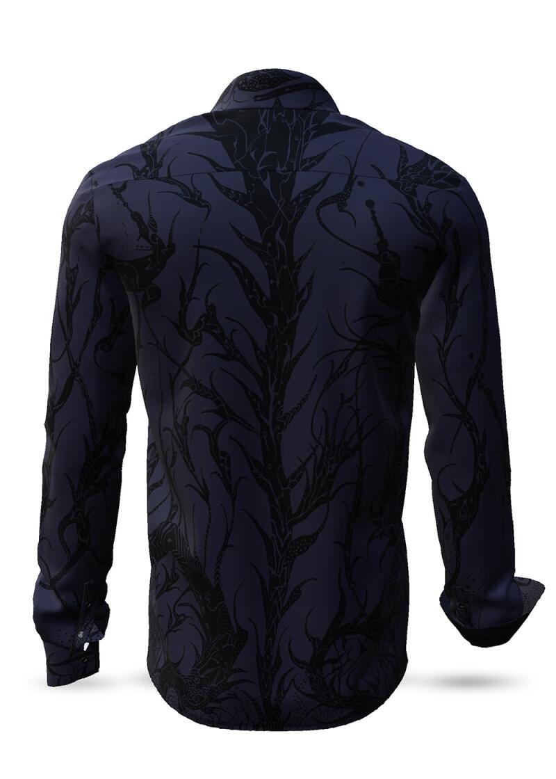 DORNENPRINZ PHANTOM - Dark blue shirt with white drawings...