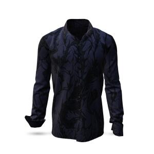 DORNENPRINZ PHANTOM - Dark blue shirt with white drawings...