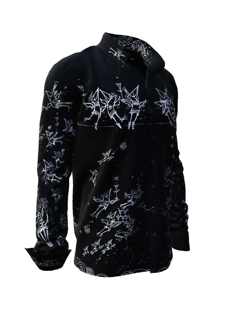 SCHRGE VGEL BEI NACHT - The dark shirt slanting birds - GERMENS