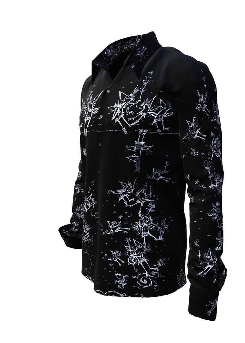 SCHRGE VGEL BEI NACHT - The dark shirt slanting birds - GERMENS