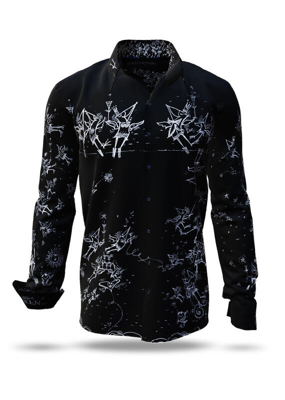 Discover colorful button up shirts for men SCHRÄGE VÖGEL BEI NACHT - 100% cotton