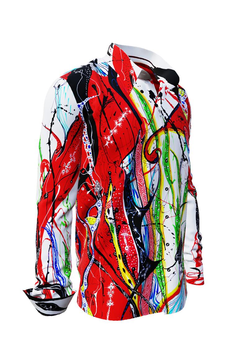 CHILONGA - Buntes Langarmhemd - GERMENS artfashion - Einzigartiges Langarmhemd von Knstlern gestaltet - Made in Germany