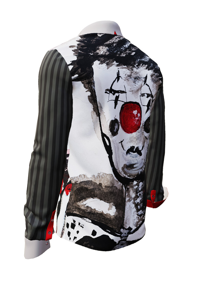 NEZ ROUGE - Grey red Long Sleeve Shirt - GERMENS