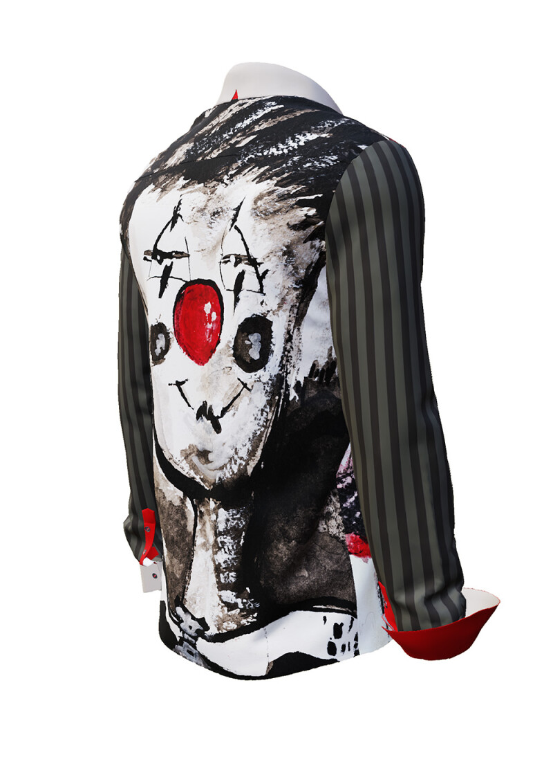NEZ ROUGE - Grey red Long Sleeve Shirt - GERMENS