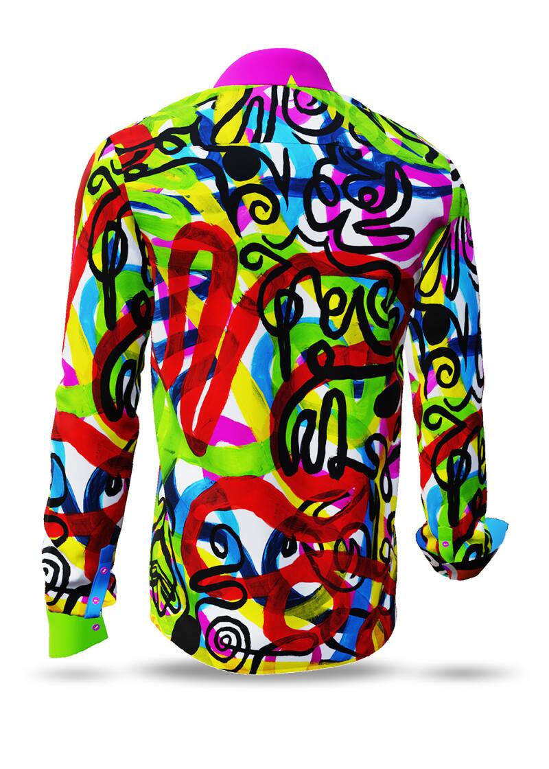 ROLLER COASTER - Colourful long sleeve shirt curved lines...
